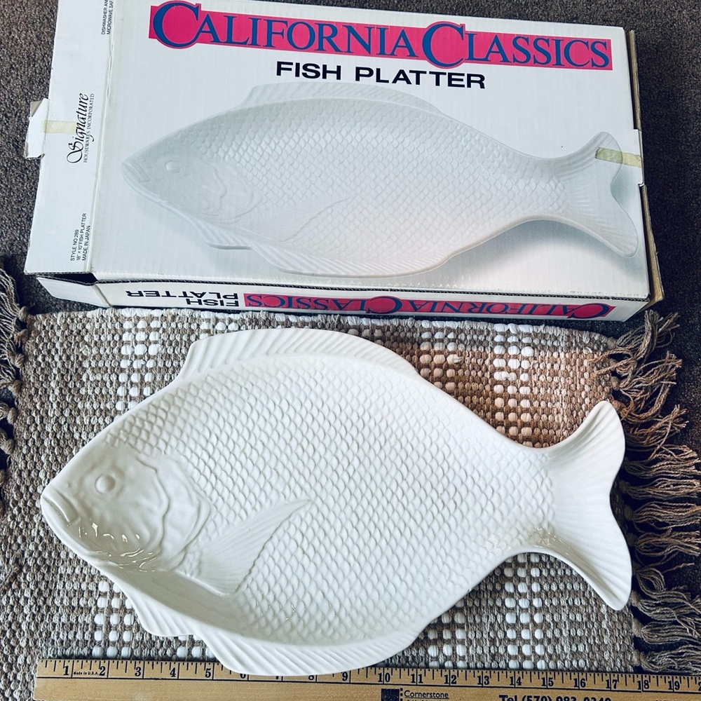 Vintage California Classics Fish Platter & Bowl